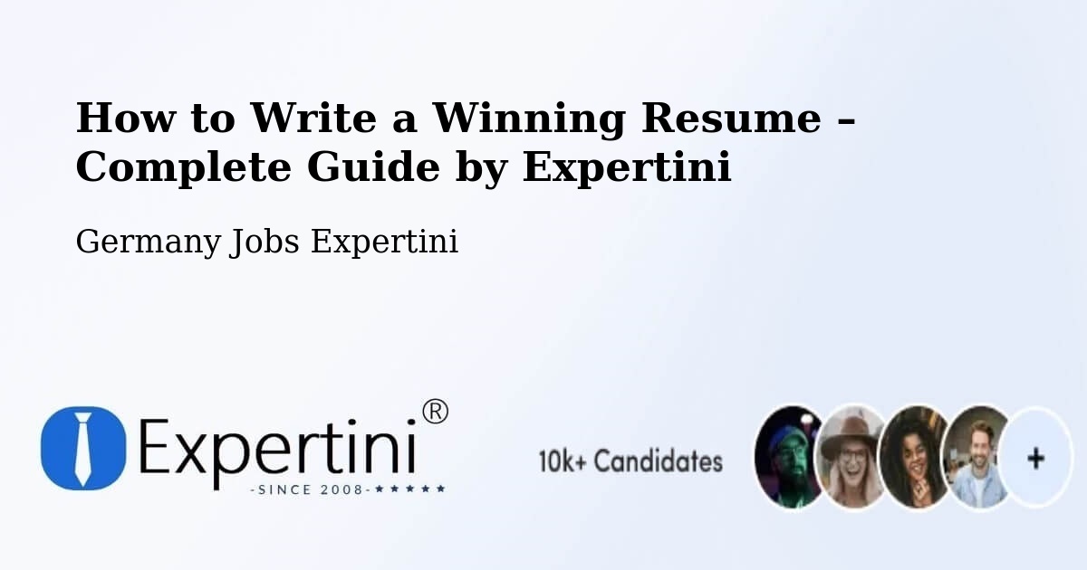 Resume Writing Guide for Job Seekers – Frankenthal - Frankenthal, Germany Jobs Expertini